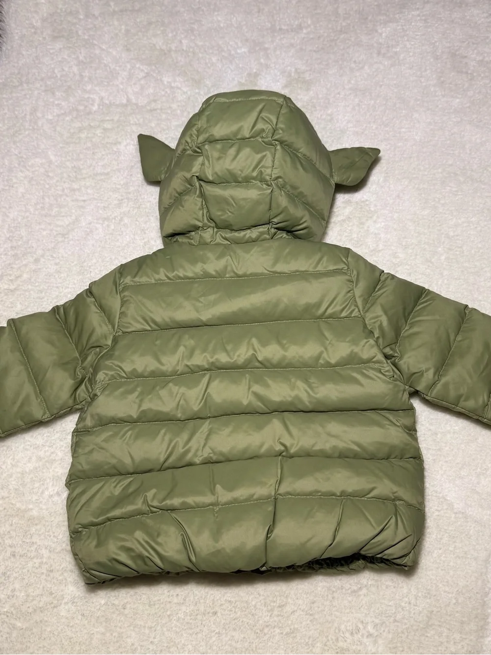 Baby Gap -Yoda - Star Wars Puffer Hooded Jacket green olive- Sz 6-12 months
